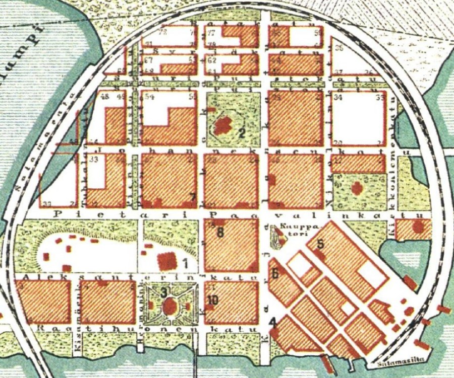 Карта Сортавалы 1897 г.