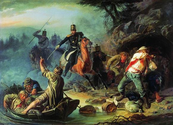 Vasiliy_Hudyakov_Stuychka_s_finlyandskimi_kontrabandistami_1853.jpg