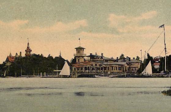 Речной яхт-клуб 1900-е г. гл.здание яхт-клуба спр.; т.н. ,,Дача,, яхт-клуба сл. (оба зд.-арх. В.В.Шауб).jpg