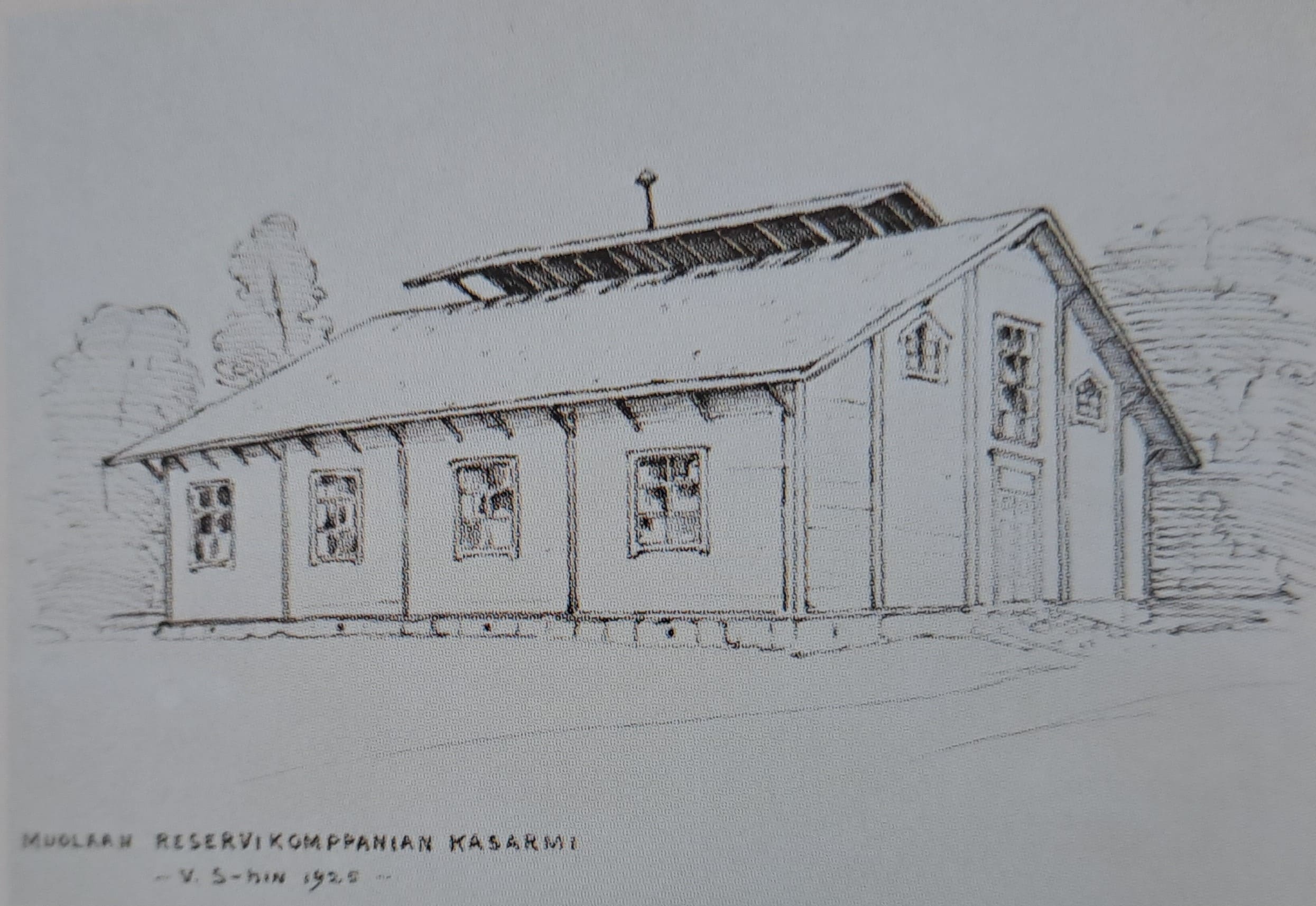 Muolaan Reservikomppanian kasarmi, 1925. Kyyrölä.jpg