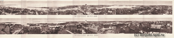 Панорамы Выборга 1865 и 1935 гг.