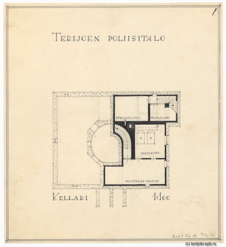 Проект "нового" здания полиции Терийоки, 1930 г.