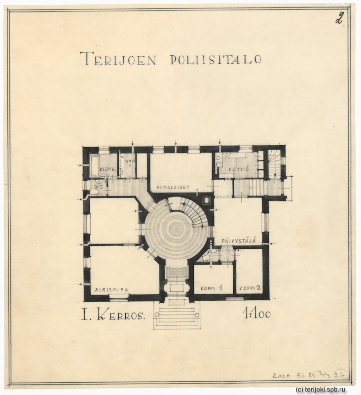 Проект "нового" здания полиции Терийоки, 1930 г.