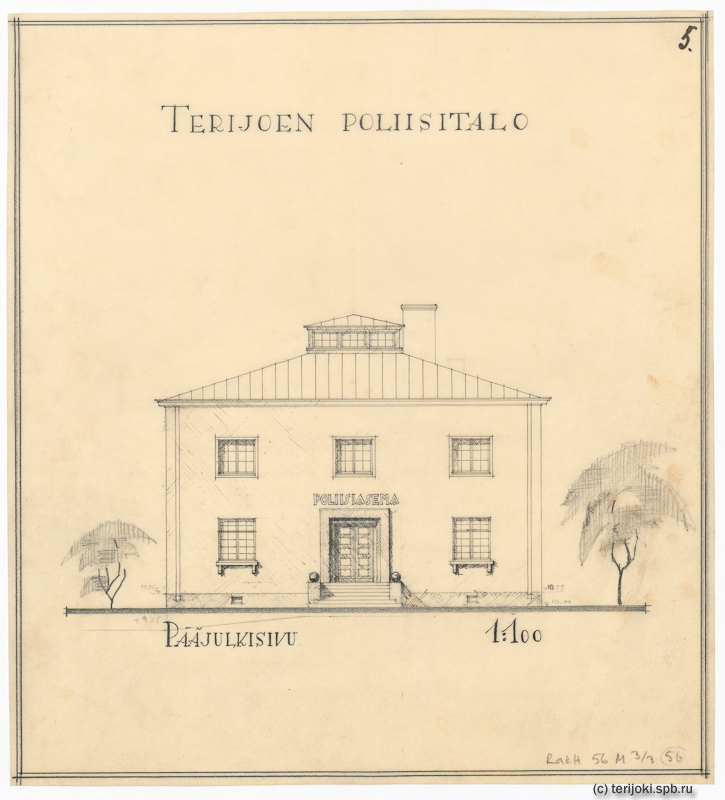 Проект "нового" здания полиции Терийоки, 1930 г.