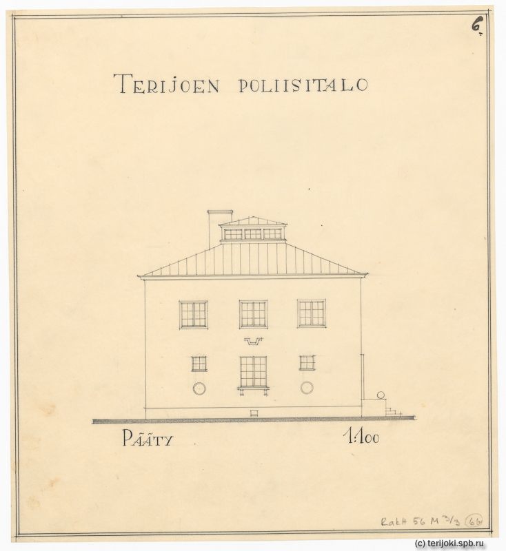 Проект "нового" здания полиции Терийоки, 1930 г.