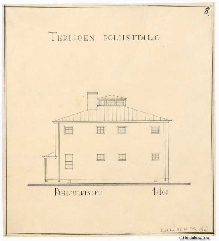 Проект "нового" здания полиции Терийоки, 1930 г.