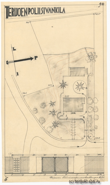 Проект "нового" здания полиции Терийоки, 1930 г.