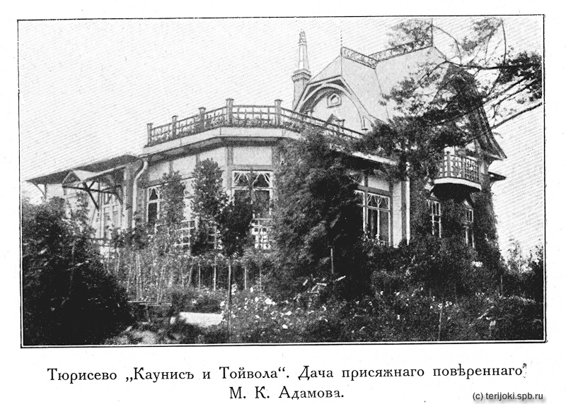 Дача М. К. Адамова, фото из брошюры о термолитовых постройках 1915 г.