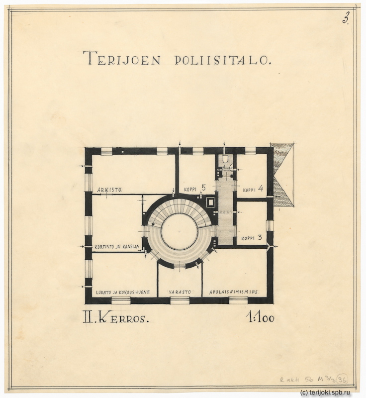 Проект "нового" здания полиции Терийоки, 1930 г.