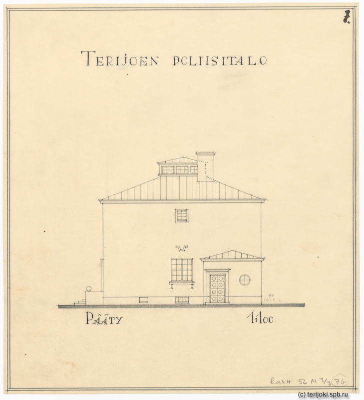 Проект "нового" здания полиции Терийоки, 1930 г.