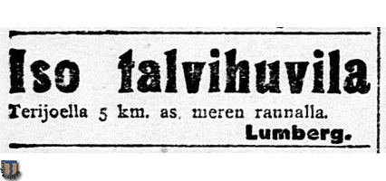 Лумберг 1921 продажа виллы