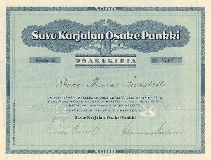банк Саво-Карьялан Осаке акция-.jpg