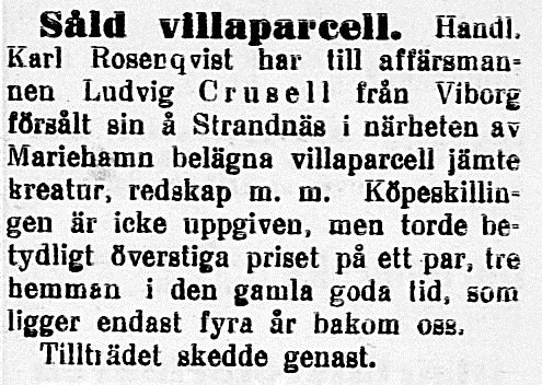 1918 Людвиг Крузель купил имение на Аландах.jpg