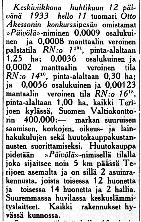 1933 Отто Окессон продажа по долгам.jpg