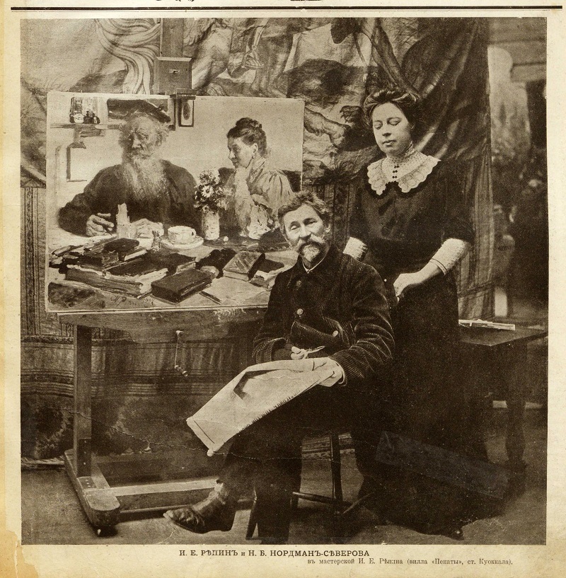 Репин и Нордман в Пенатах. СР 1910-45 — копия.jpg