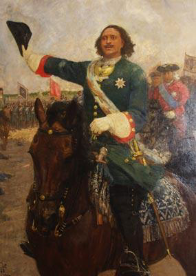 Репин Ю.И. Великий вождь. Петр I перед  Полтавской баталией. 1910 г.
