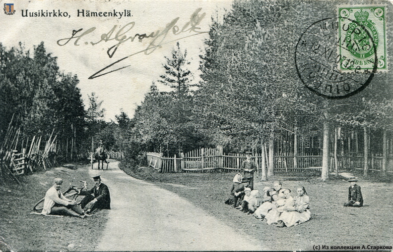Уусикиркко, Хяменкюля. Открытка отправлена в 1907 г.
(с) Из коллекции А. Старкова aist_Uusikirkko-04a.jpg