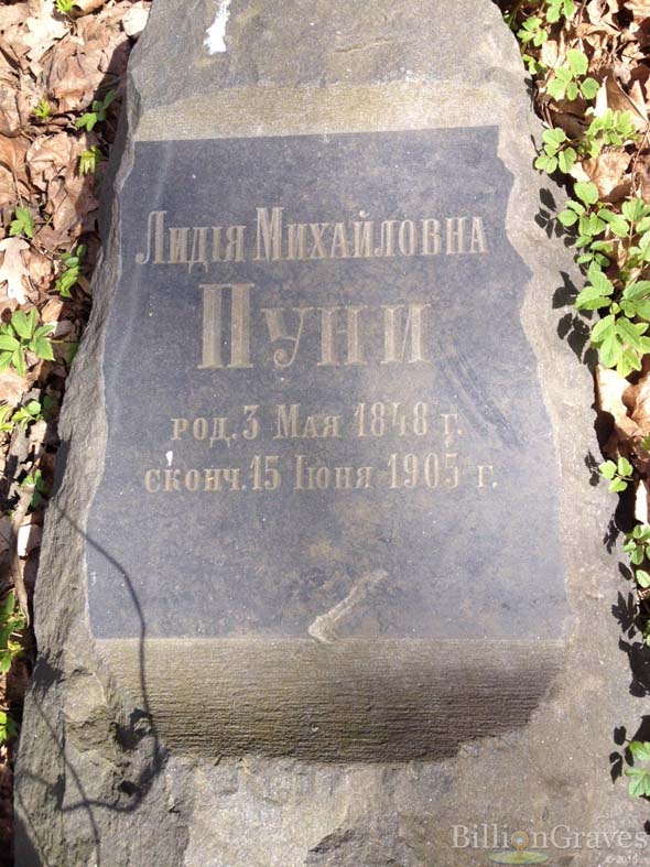 Лидия Михайловна Пуни (1848-1905)