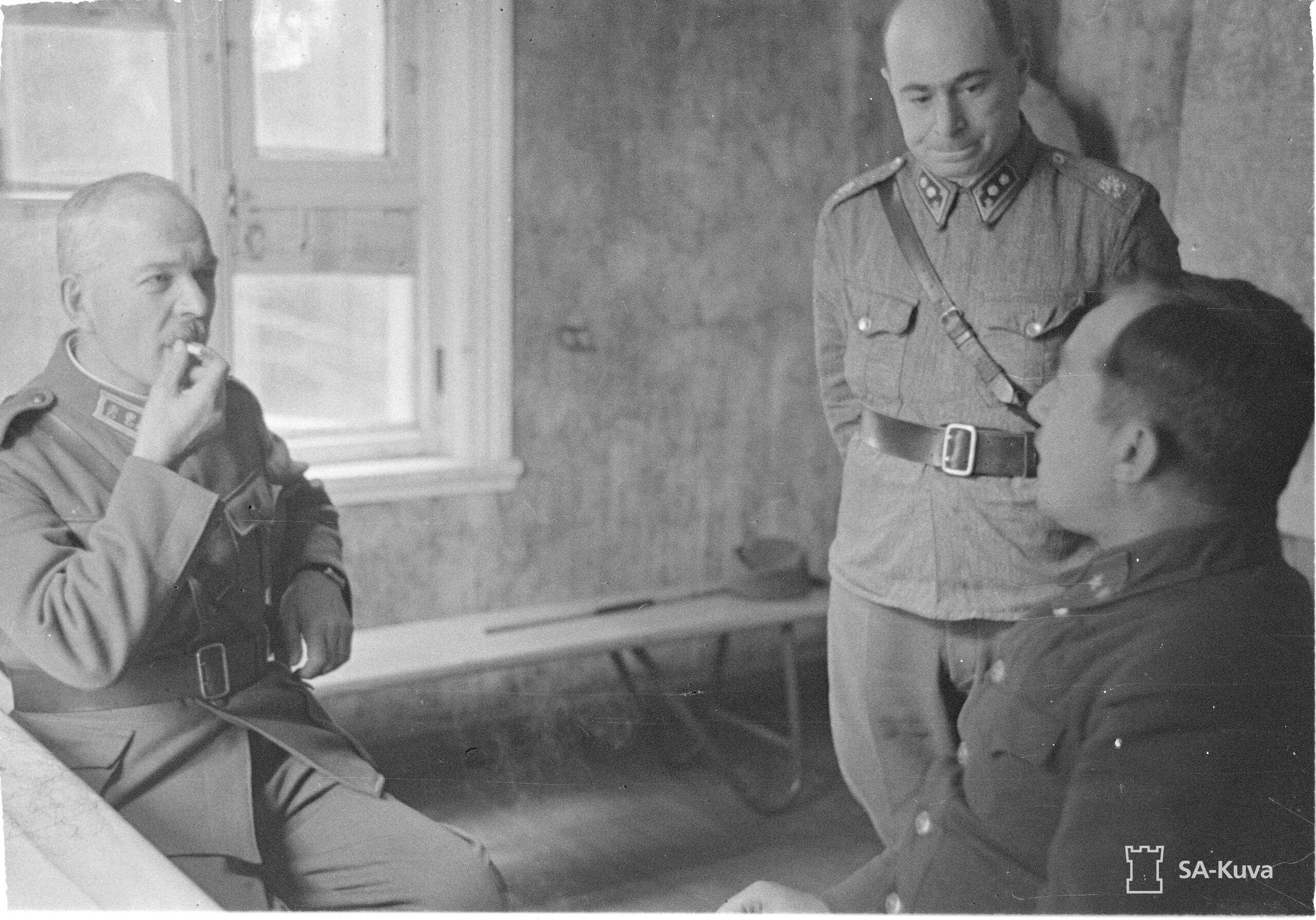 Генерал Эш, Георгий Баронин и генерал Кирпичников в Кавантсаари.