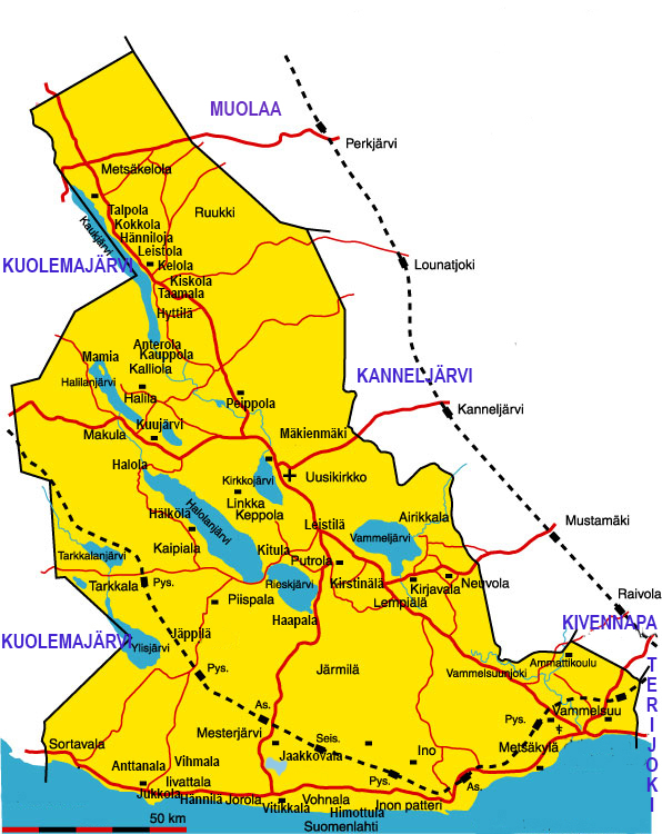 Уусикиркко карта волости (после 1925г.).jpg