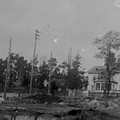 На переднем плане - сгоревший участок Спеннера, на другой стороне одна из дач Силяновского. Фото 1941-1944 годов