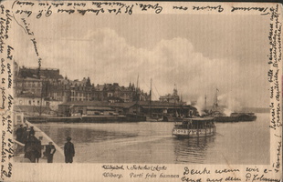 42. Выборг. Вид на порт. Отправлена из Выборга 6.12.1913. (5)