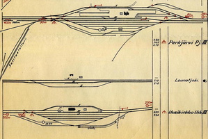 Схемы станций Перкъярви, Лоунатйоки, Уусикиркко. 1923 г.