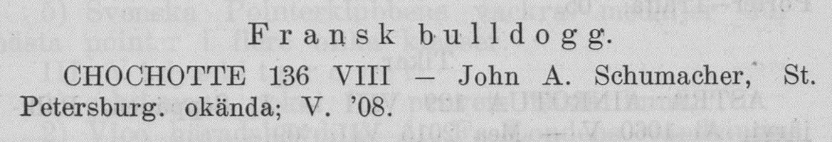 1912 Дж.А.Шумахер. франц.бульдог Кокот