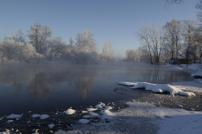 18.01.2013. Крещенский мороз в Приозерске. Фото Г. Гуринского