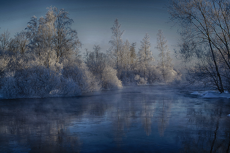 18.01.2013. Крещенский мороз в Приозерске. Фото Г. Гуринского