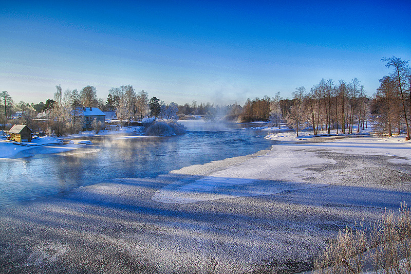18.01.2013. Крещенский мороз в Приозерске. Фото Г. Гуринского